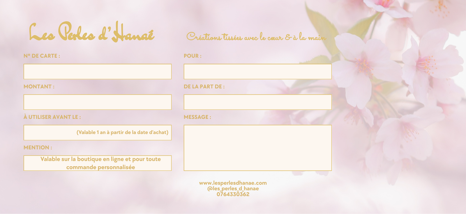 Carte Cadeau - Les Perles d'Hanaé – Image 2